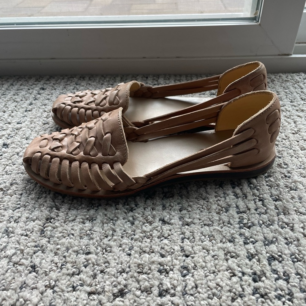 Nisolo Woven Leather Sandals - HUARACHE LEATHER SLIP ON SANDALS SHOES LOAFERS - Picture 5 of 5